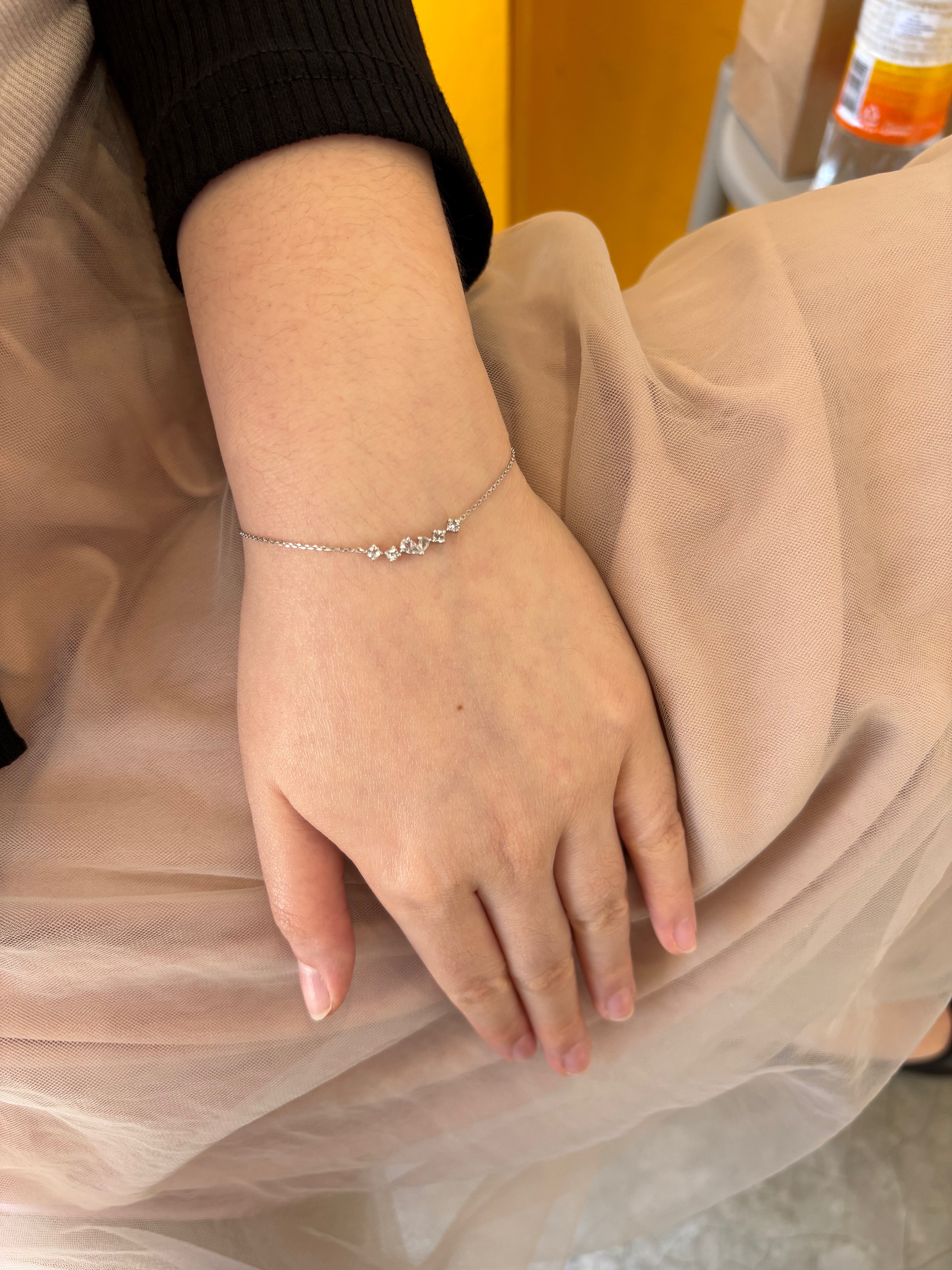 Twinkling Heart Bracelet- Silver