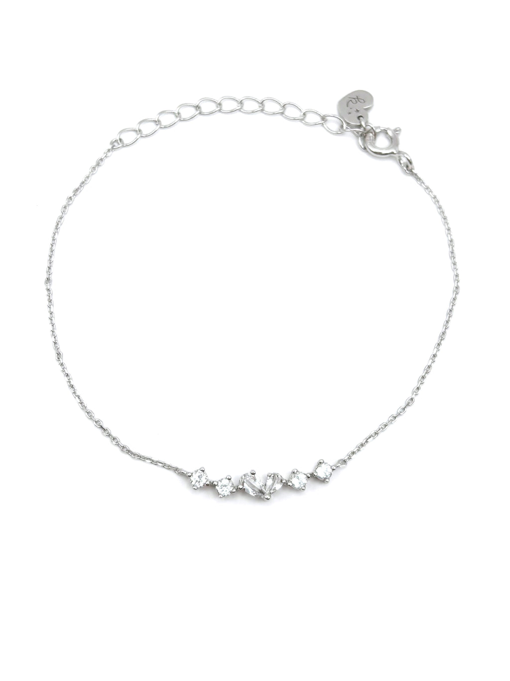 Twinkling Heart Bracelet- Silver