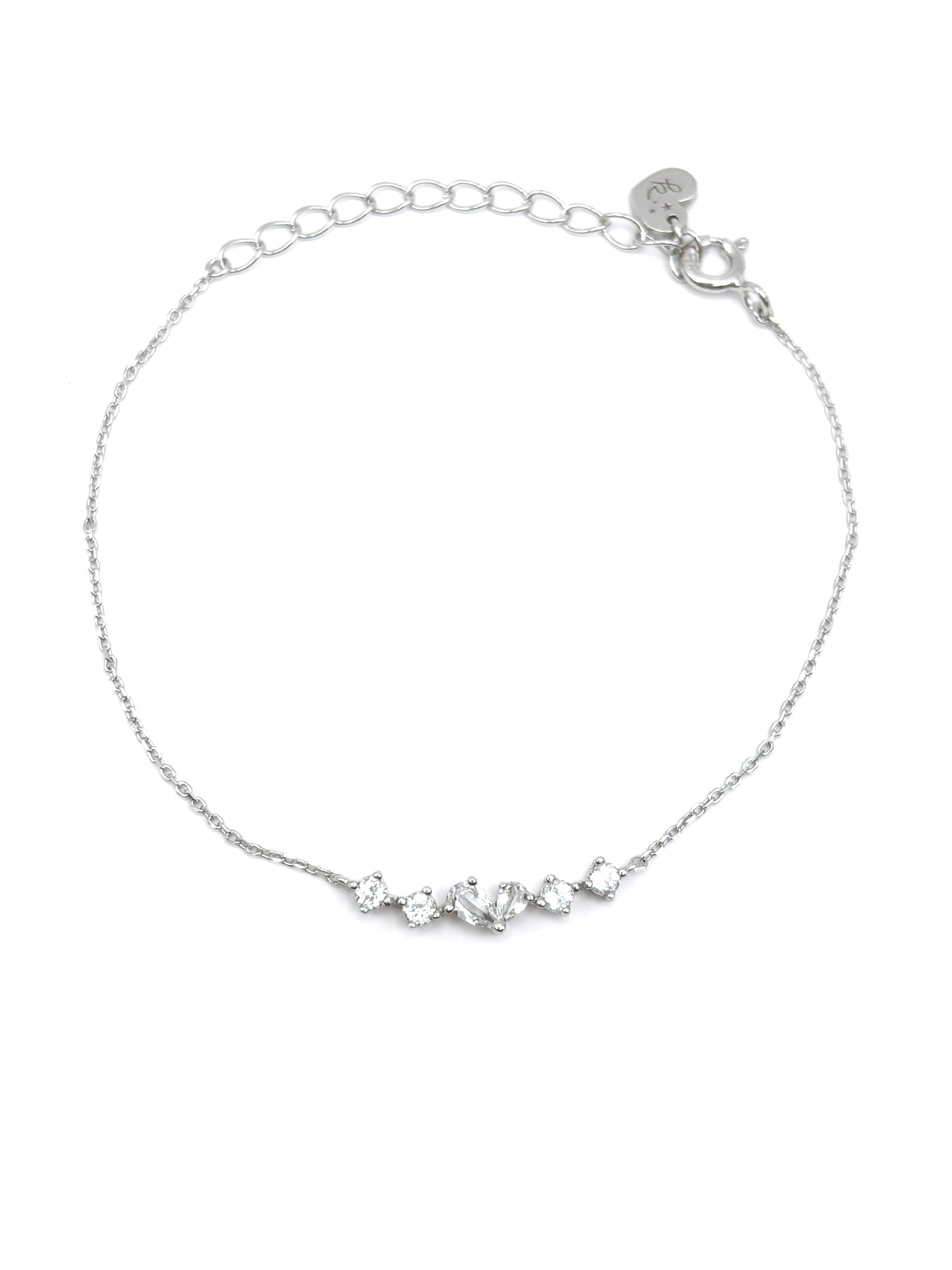 Twinkling Heart Bracelet- Silver