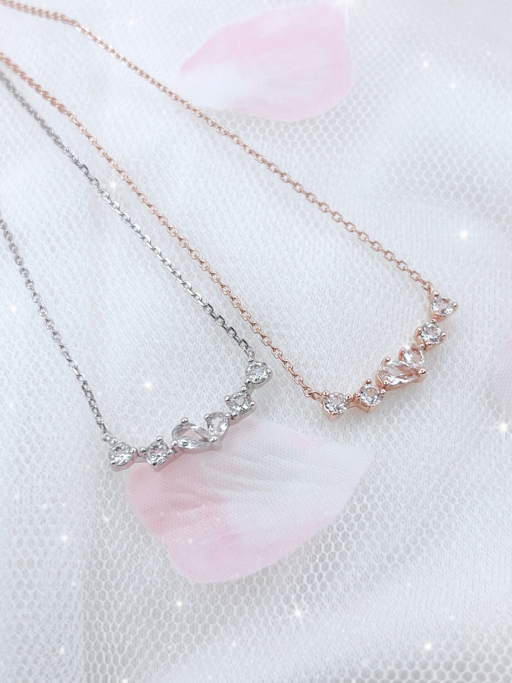 Twinkling Heart Necklace- Rose Gold
