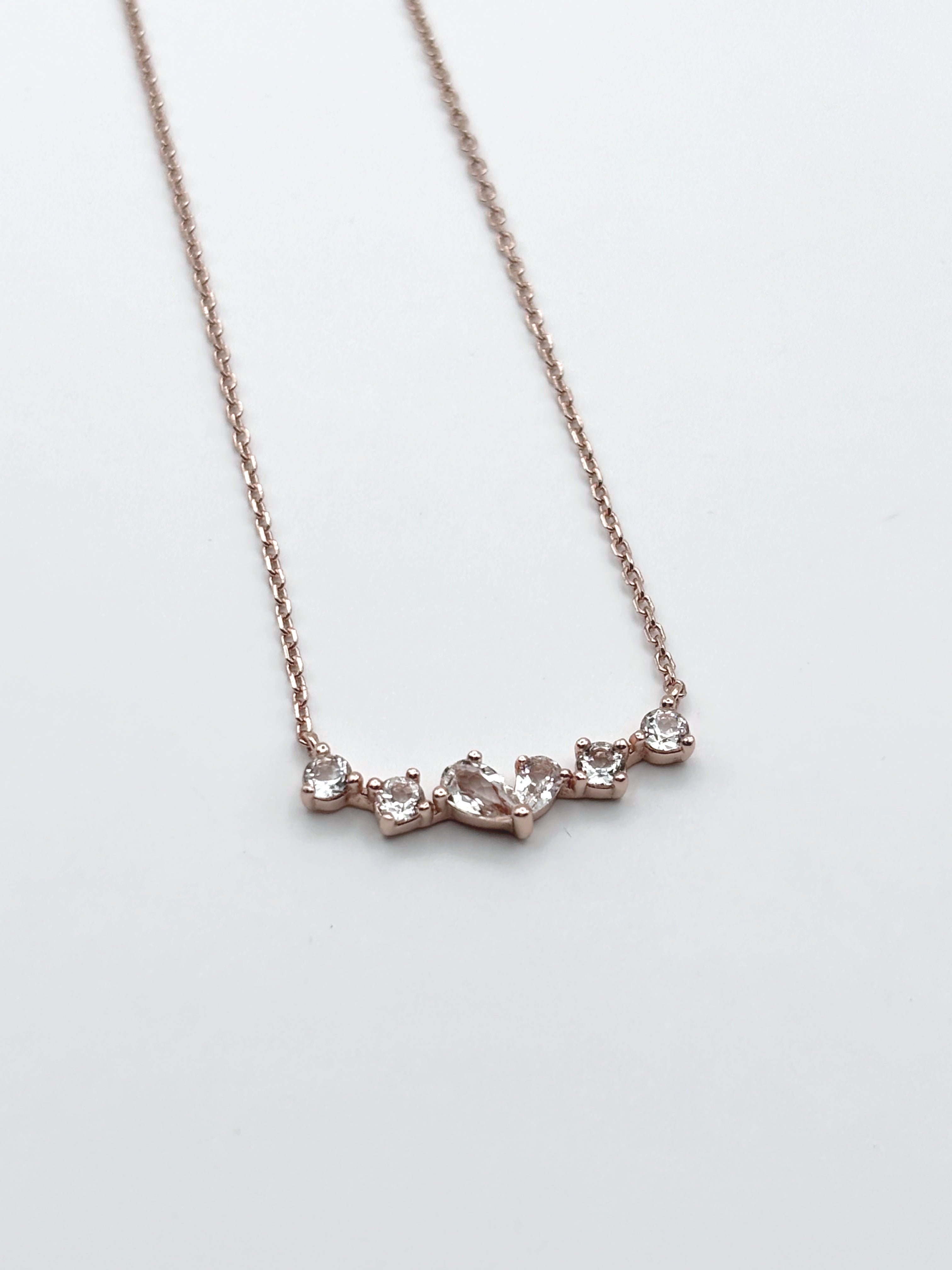 Twinkling Heart Necklace- Rose Gold