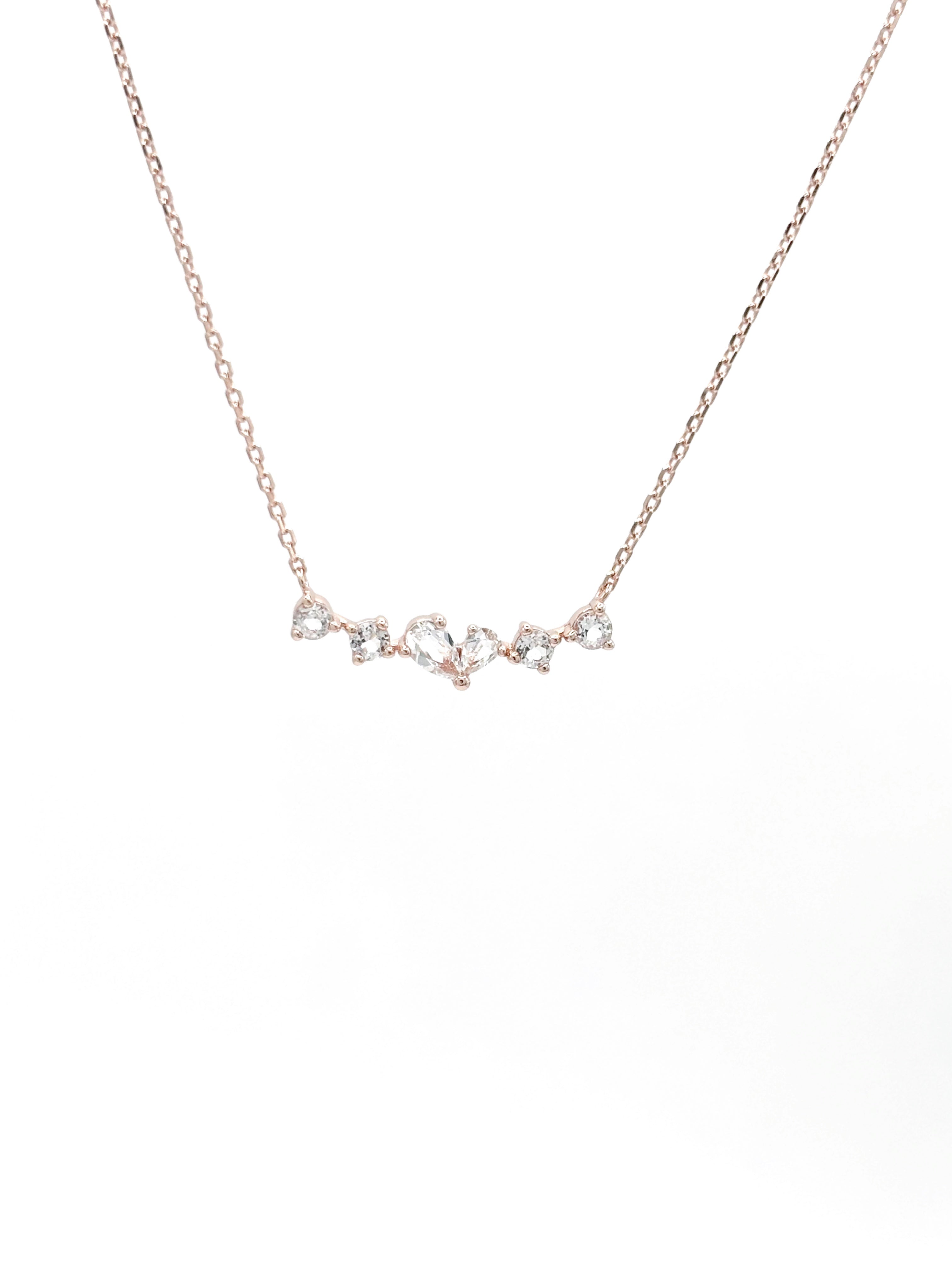 Twinkling Heart Necklace- Rose Gold
