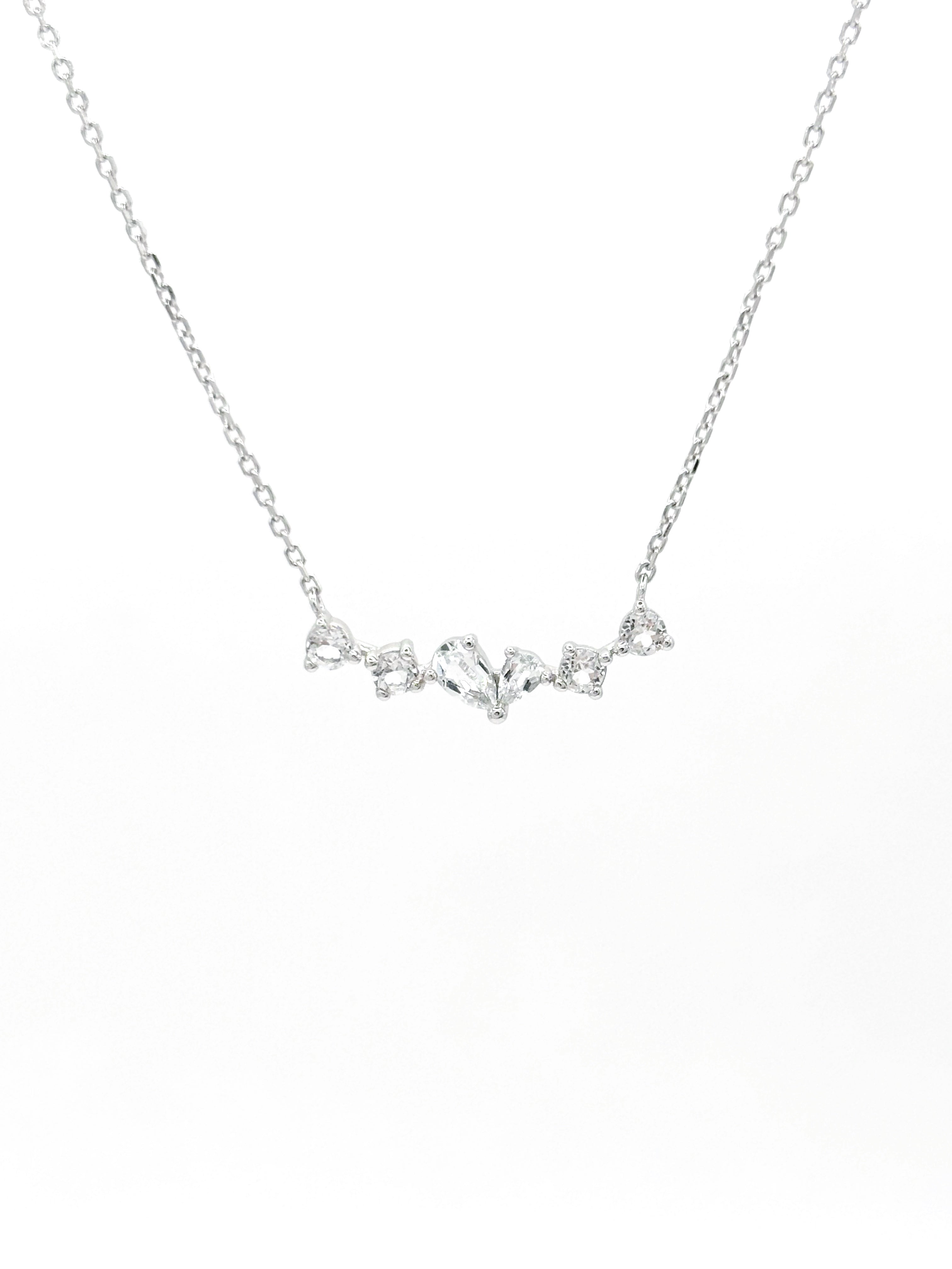 Twinkling Heart Necklace- Silver